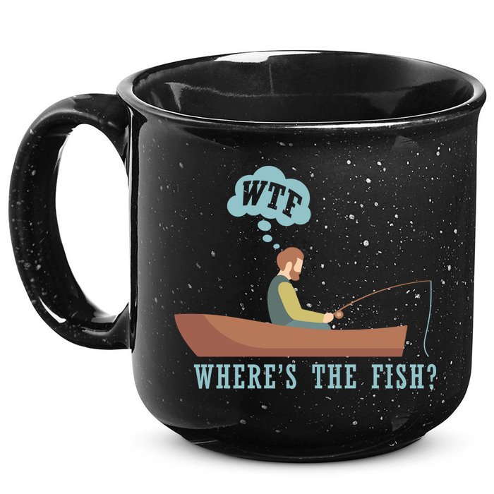 WTF Where The Fish 15oz Campfire Ceramic Mug