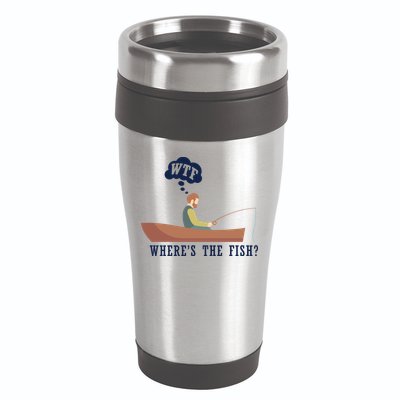 WTF Where The Fish 16oz Travel Tumbler