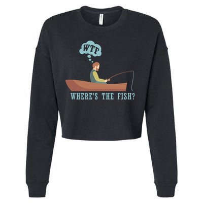 WTF Where The Fish Cropped Pullover Crew