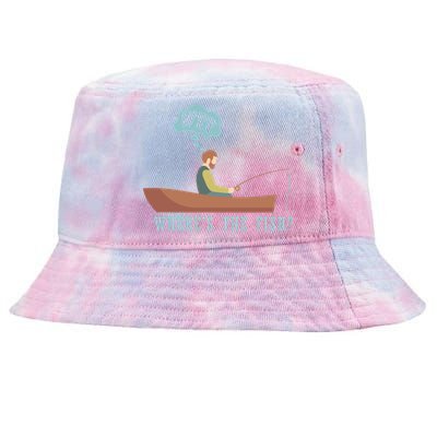 WTF Where The Fish Tie-Dyed Bucket Hat