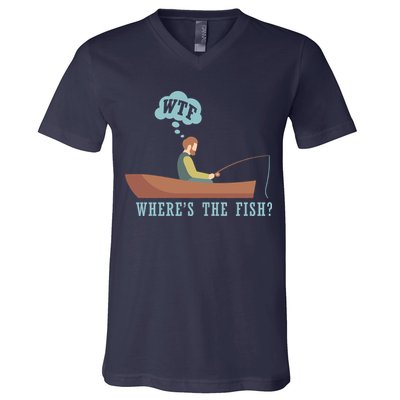 WTF Where The Fish V-Neck T-Shirt
