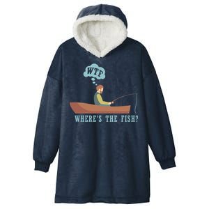 WTF Where The Fish Hooded Wearable Blanket