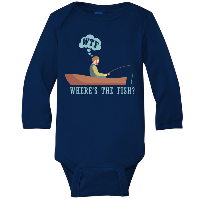 WTF Where The Fish Baby Long Sleeve Bodysuit