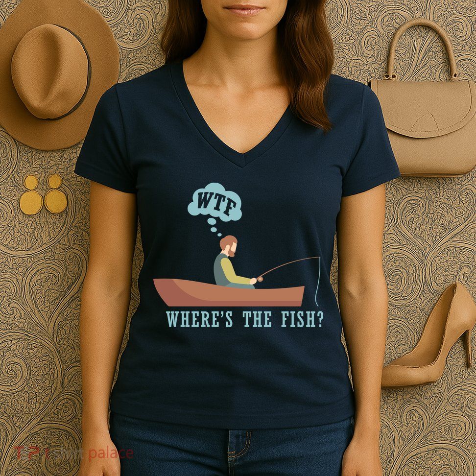 WTF Where The Fish Women's V-Neck T-Shirt