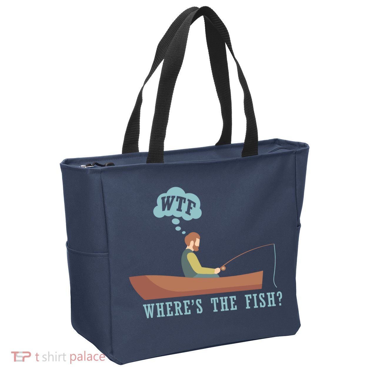 WTF Where The Fish Zip Tote Bag
