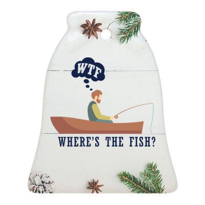 WTF Where The Fish Ceramic Bell Ornament