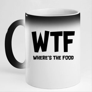 WTF Where's The Food 11oz Black Color Changing Mug