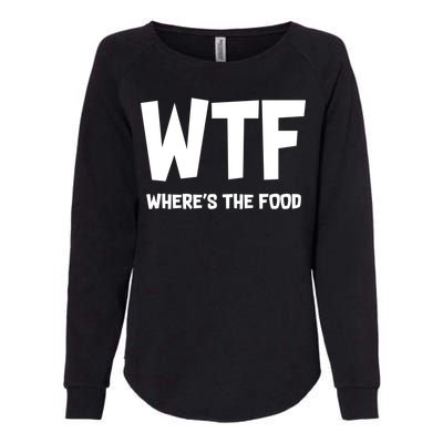 WTF Where's The Food Womens California Wash Sweatshirt