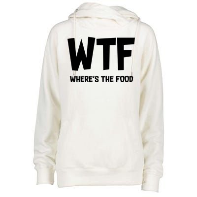 WTF Where's The Food Womens Funnel Neck Pullover Hood