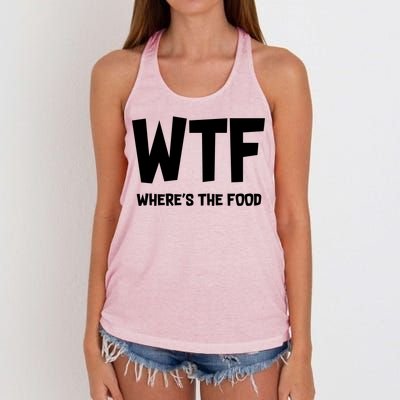 WTF Where's The Food Women's Knotted Racerback Tank