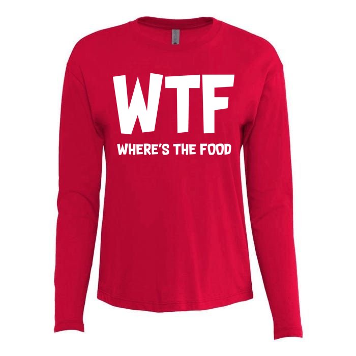 WTF Where's The Food Womens Cotton Relaxed Long Sleeve T-Shirt