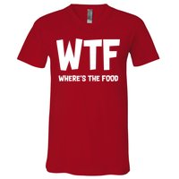 WTF Where's The Food V-Neck T-Shirt