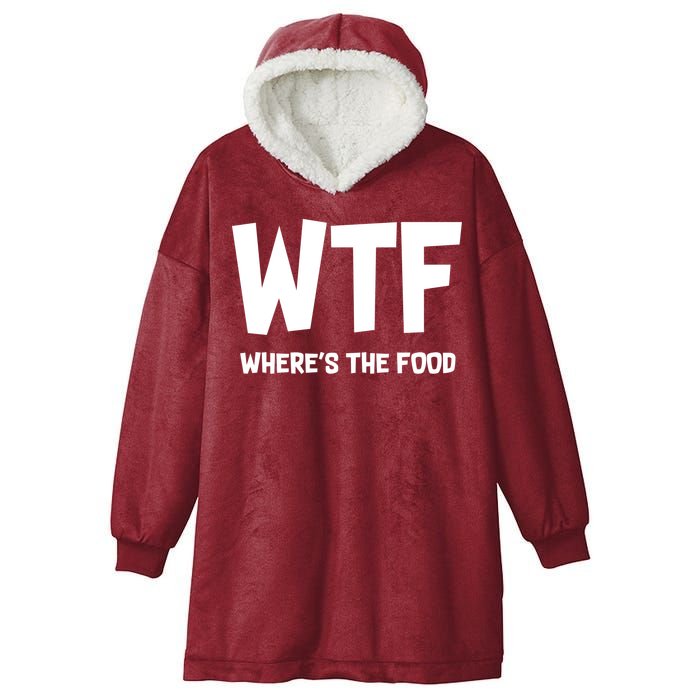 WTF Where's The Food Hooded Wearable Blanket