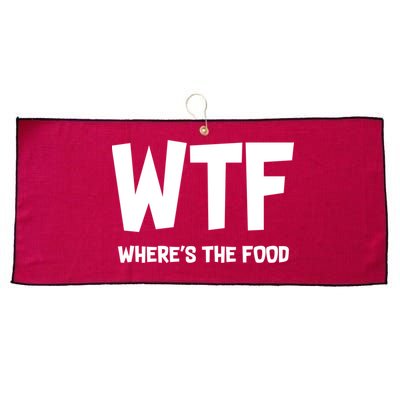 WTF Where's The Food Large Microfiber Waffle Golf Towel