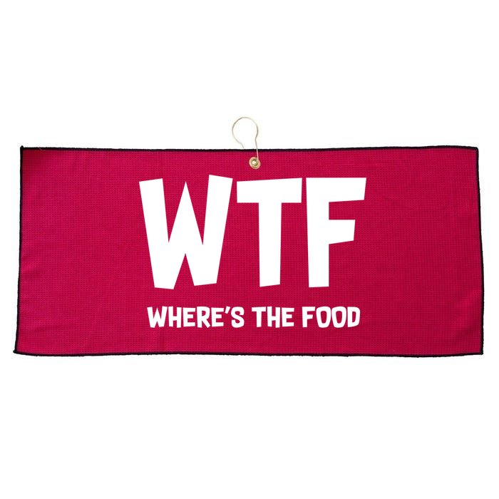 WTF Where's The Food Large Microfiber Waffle Golf Towel