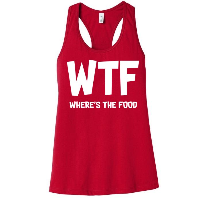 WTF Where's The Food Women's Racerback Tank