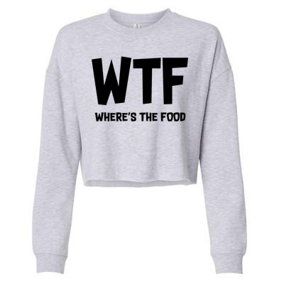 WTF Where's The Food Cropped Pullover Crew