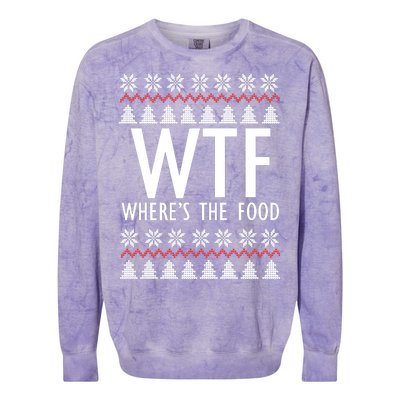 WTF Where's The Food Ugly Colorblast Crewneck Sweatshirt