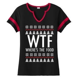 WTF Where's The Food Ugly Ladies Halftime Notch Neck Tee