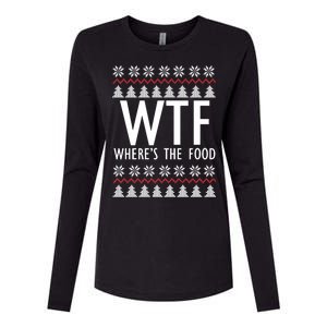 WTF Where's The Food Ugly Womens Cotton Relaxed Long Sleeve T-Shirt