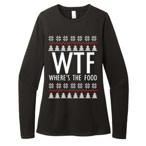 WTF Where's The Food Ugly Womens CVC Long Sleeve Shirt