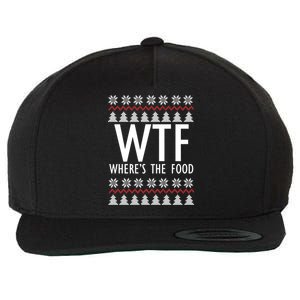 WTF Where's The Food Ugly Wool Snapback Cap