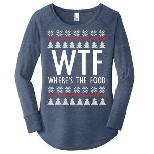 WTF Where's The Food Ugly Women's Perfect Tri Tunic Long Sleeve Shirt