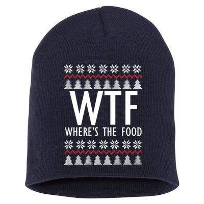 WTF Where's The Food Ugly Short Acrylic Beanie