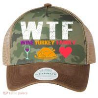 WTF Wine Turkey Family Thanksgiving  Legacy Tie Dye Trucker Hat