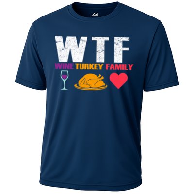 WTF Wine Turkey Family Thanksgiving  Performance Shirt