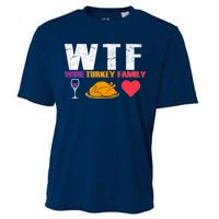 WTF Wine Turkey Family Thanksgiving  Cooling Performance Crew T-Shirt