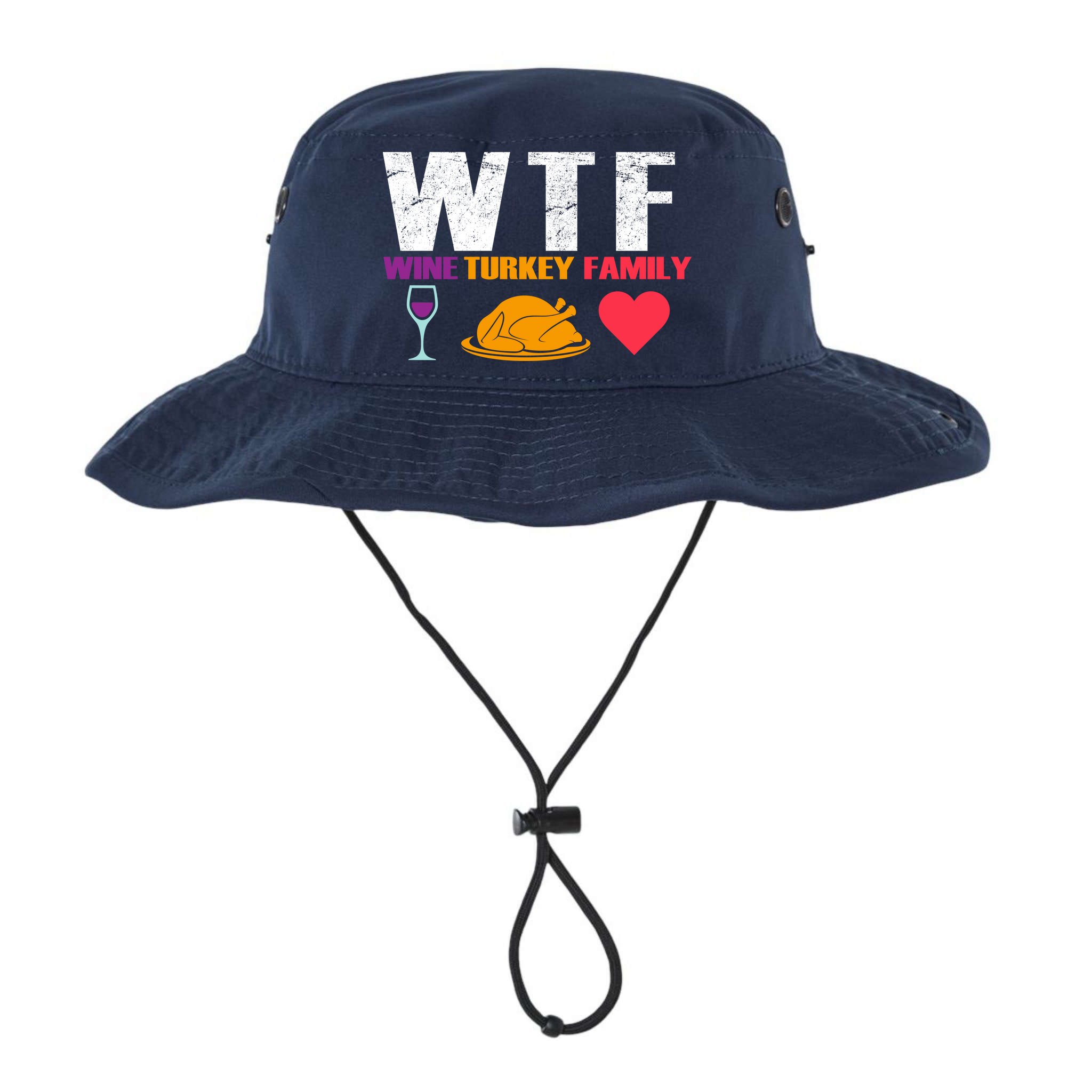 WTF Wine Turkey Family Thanksgiving  Bucket Hat