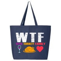 WTF Wine Turkey Family Thanksgiving  25L Jumbo Tote
