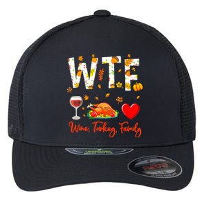 Wine Turkey Family Shirt WTF Funny Thanksgiving Gift Shirt Flexfit Unipanel Trucker Cap