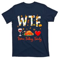 Wine Turkey Family Shirt WTF Funny Thanksgiving Gift Shirt T-Shirt