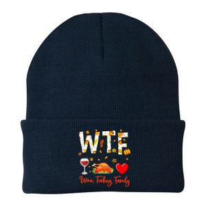 Wine Turkey Family Shirt WTF Funny Thanksgiving Gift Shirt Knit Cap Winter Beanie