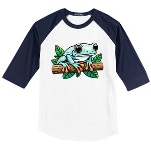 Whites Tree Frog Lover Australian Green Tree Frog Baseball Sleeve Shirt