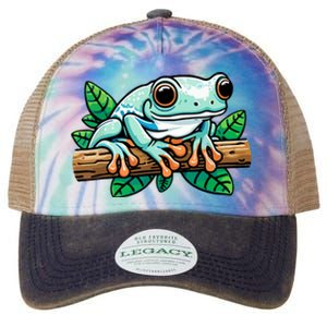 Whites Tree Frog Lover Australian Green Tree Frog Legacy Tie Dye Trucker Hat