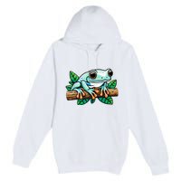 Whites Tree Frog Lover Australian Green Tree Frog Premium Pullover Hoodie