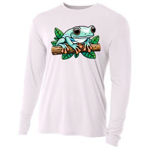 Whites Tree Frog Lover Australian Green Tree Frog Cooling Performance Long Sleeve Crew