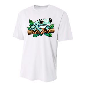 Whites Tree Frog Lover Australian Green Tree Frog Performance Sprint T-Shirt