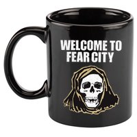 Welcome To Fear City Nyc New York 1977 Tourism Distressed Gift 11oz C Handle Ceramic Mug