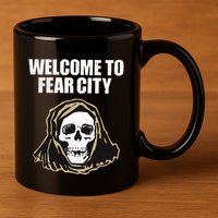 Welcome To Fear City Nyc New York 1977 Tourism Distressed Gift 11oz C Handle Ceramic Mug