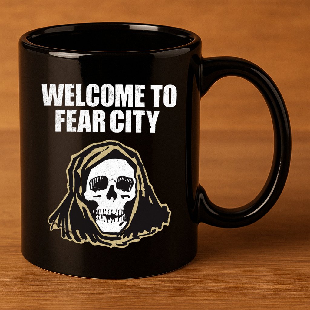 Welcome To Fear City Nyc New York 1977 Tourism Distressed Gift 11oz C Handle Ceramic Mug