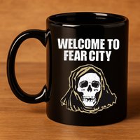 Welcome To Fear City Nyc New York 1977 Tourism Distressed Gift 11oz C Handle Ceramic Mug