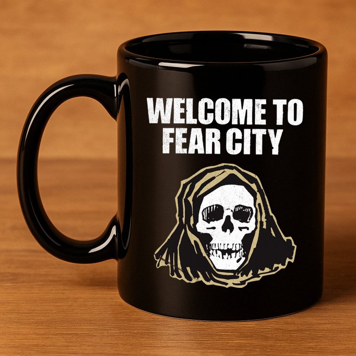 Welcome To Fear City Nyc New York 1977 Tourism Distressed Gift 11oz C Handle Ceramic Mug