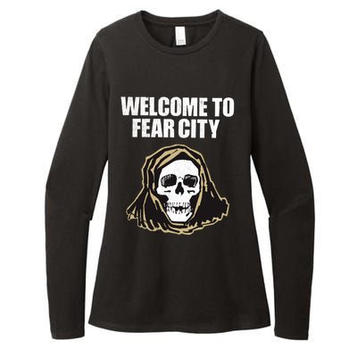 Welcome To Fear City Nyc New York 1977 Tourism Distressed Gift Womens CVC Long Sleeve Shirt