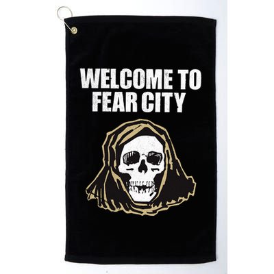 Welcome To Fear City Nyc New York 1977 Tourism Distressed Gift Golf Towel