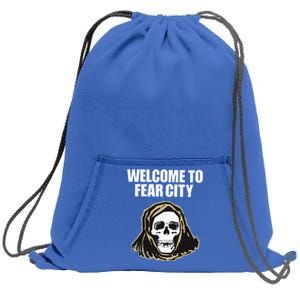 Welcome To Fear City Nyc New York 1977 Tourism Distressed Gift Sweatshirt Cinch Pack Bag