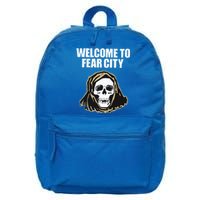 Welcome To Fear City Nyc New York 1977 Tourism Distressed Gift 16 in Basic Backpack